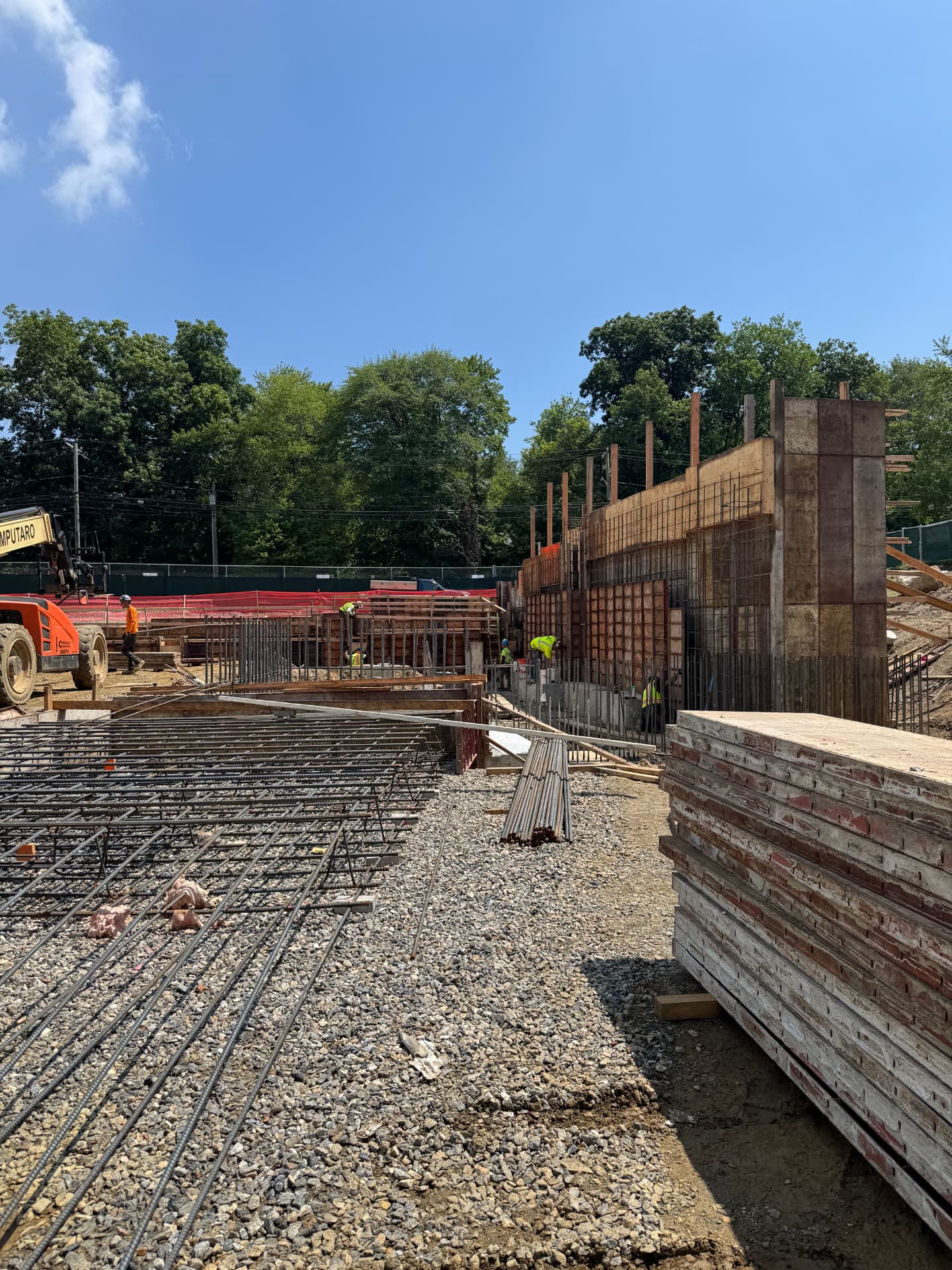 July 2026 — Foundation walls forming and rebar installation