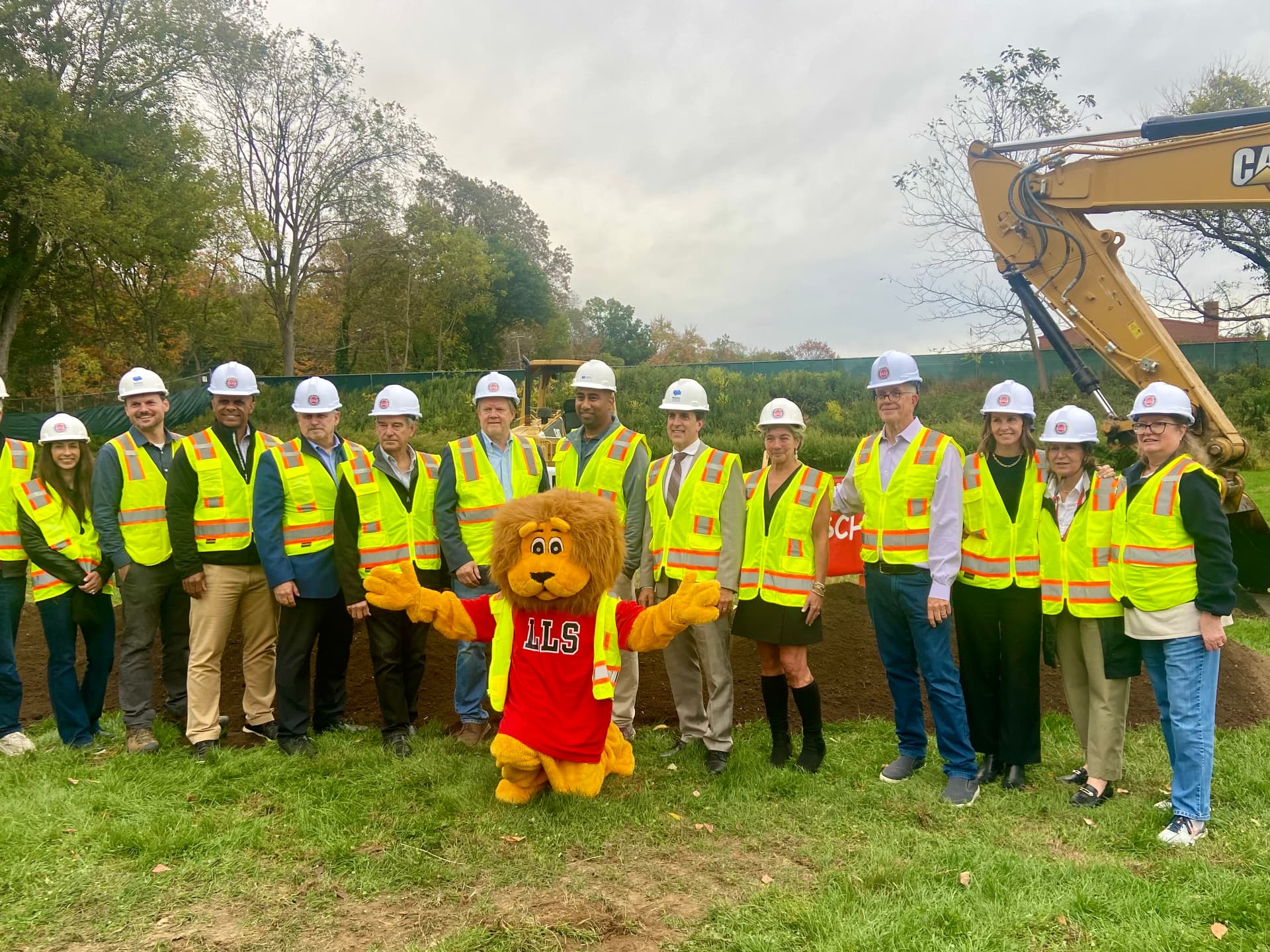 October 2025 — First Selectwoman, Superintendent, Principals and LLSBC with Leo the Lion 