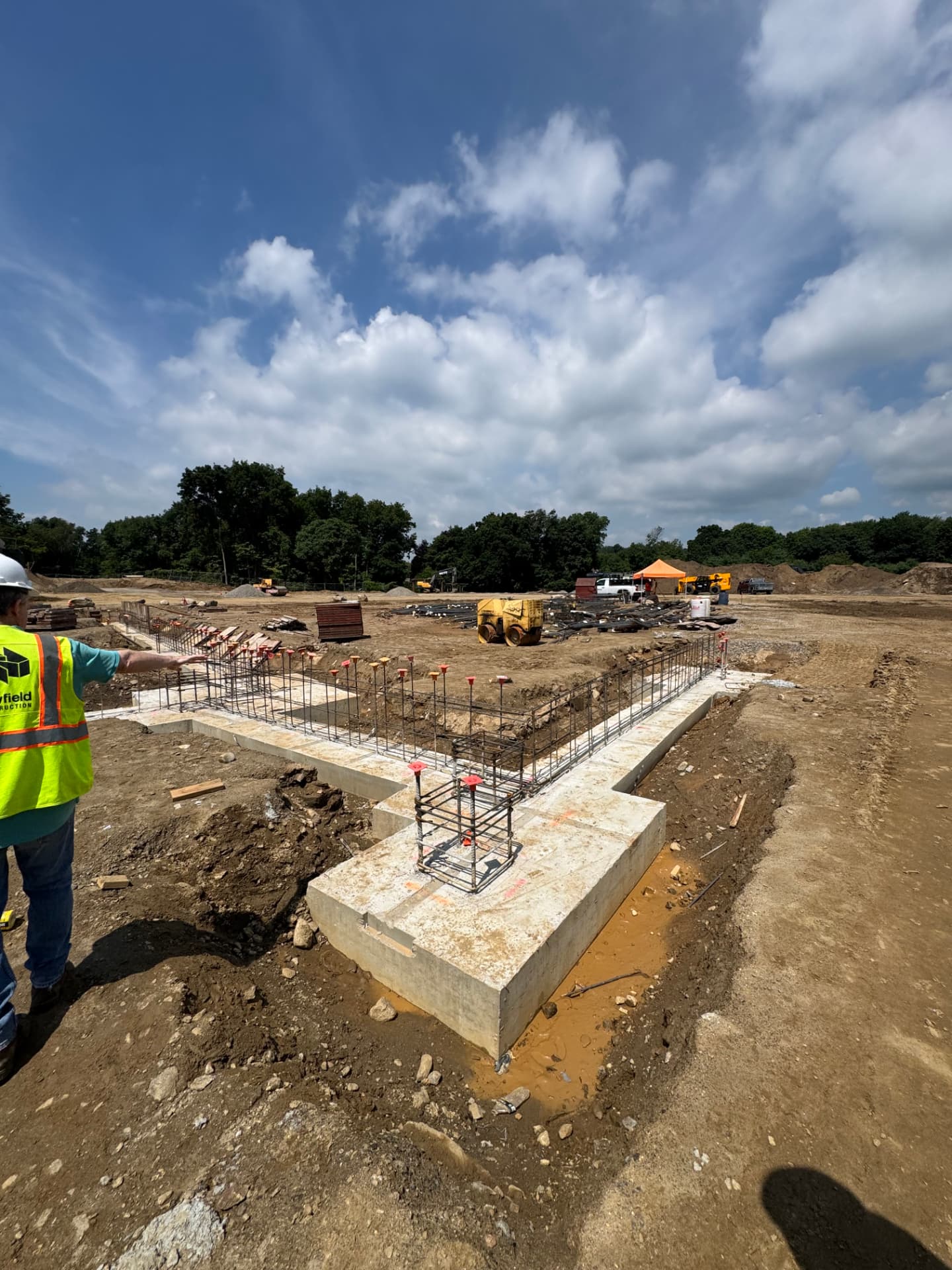 July 2026 — Foundation footing and rebar inspection on the north wing